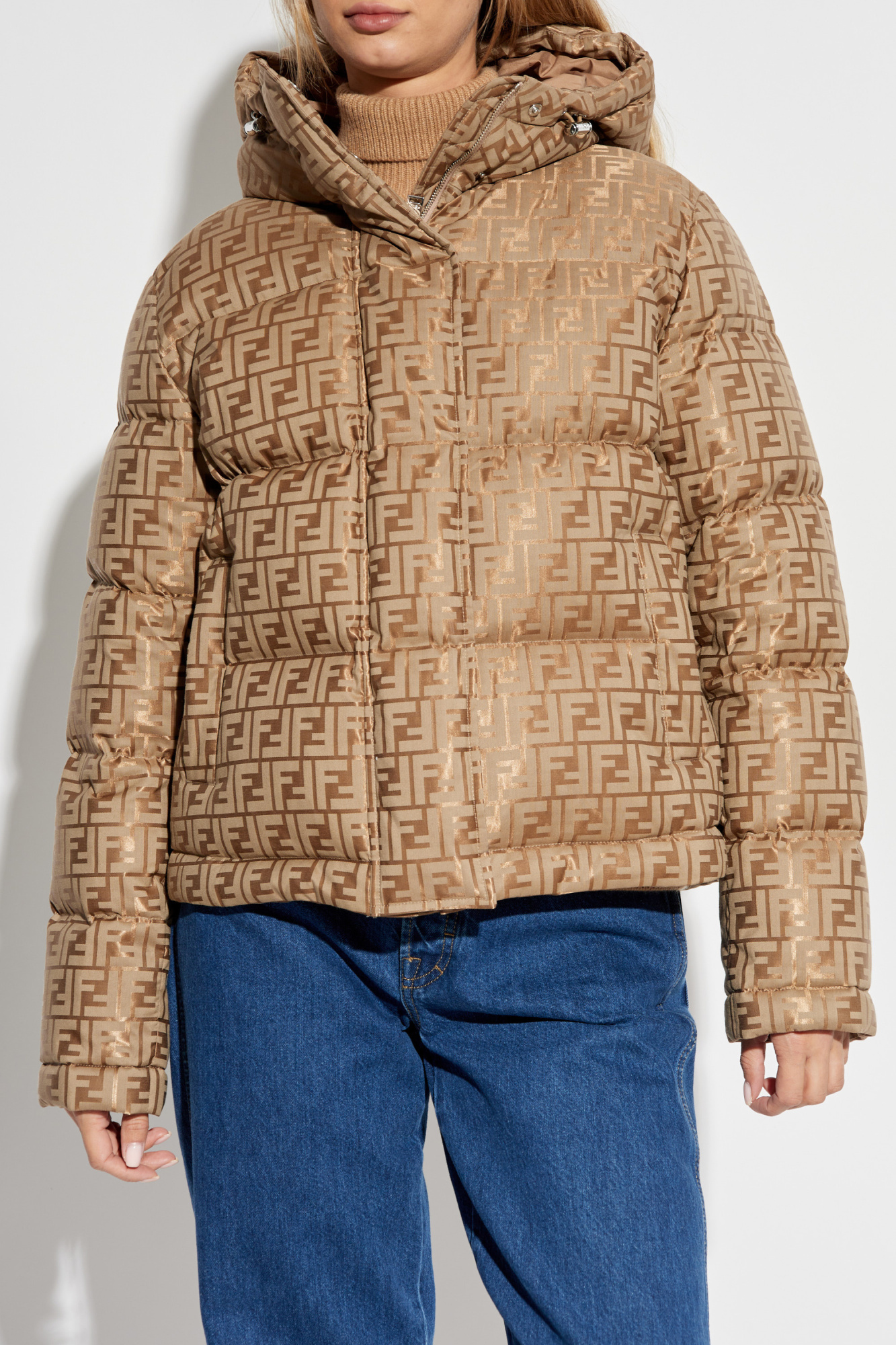 Fendi Puffer jacket with monogram Women s Clothing Vitkac